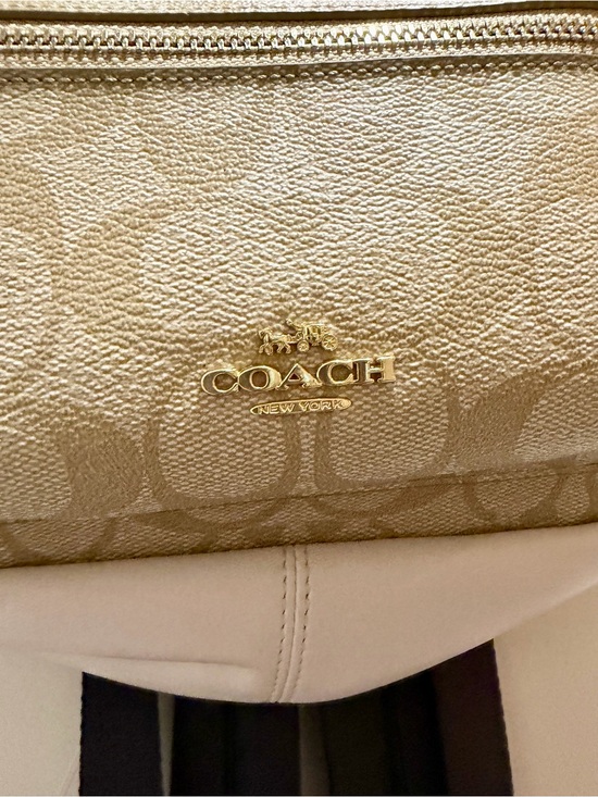 Coach Mini Backpack D1821-F58315 in Beige and Cream with Signature Jacquard main image 9